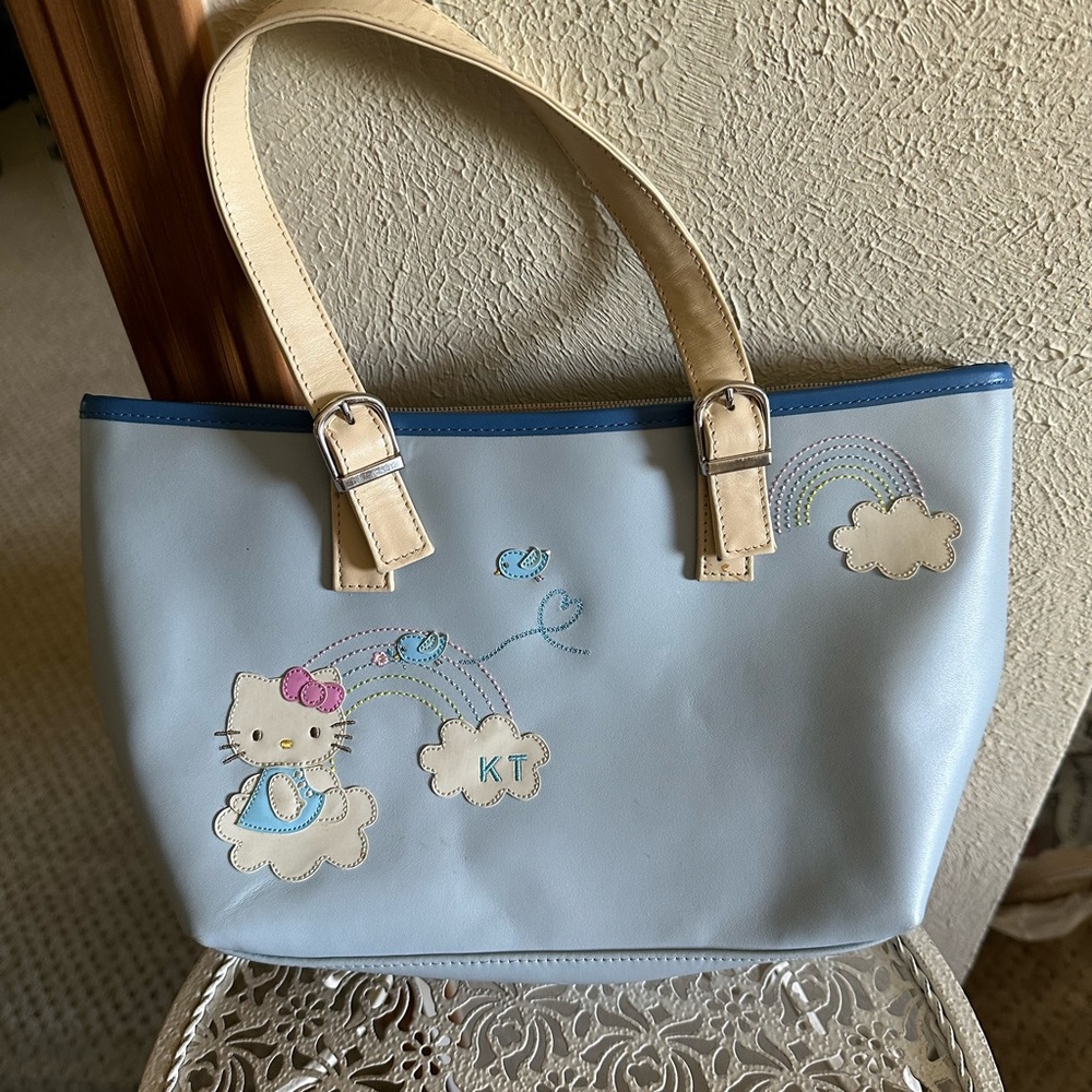 Small Blue Hello Kitty Satchel/Tote